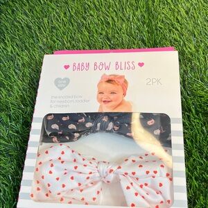 2-Pack Knotted Headbands - Pink & Navy